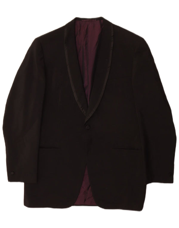 San Babila Mens Milano 1 Button Blazer Jacket UK 40 Large Black