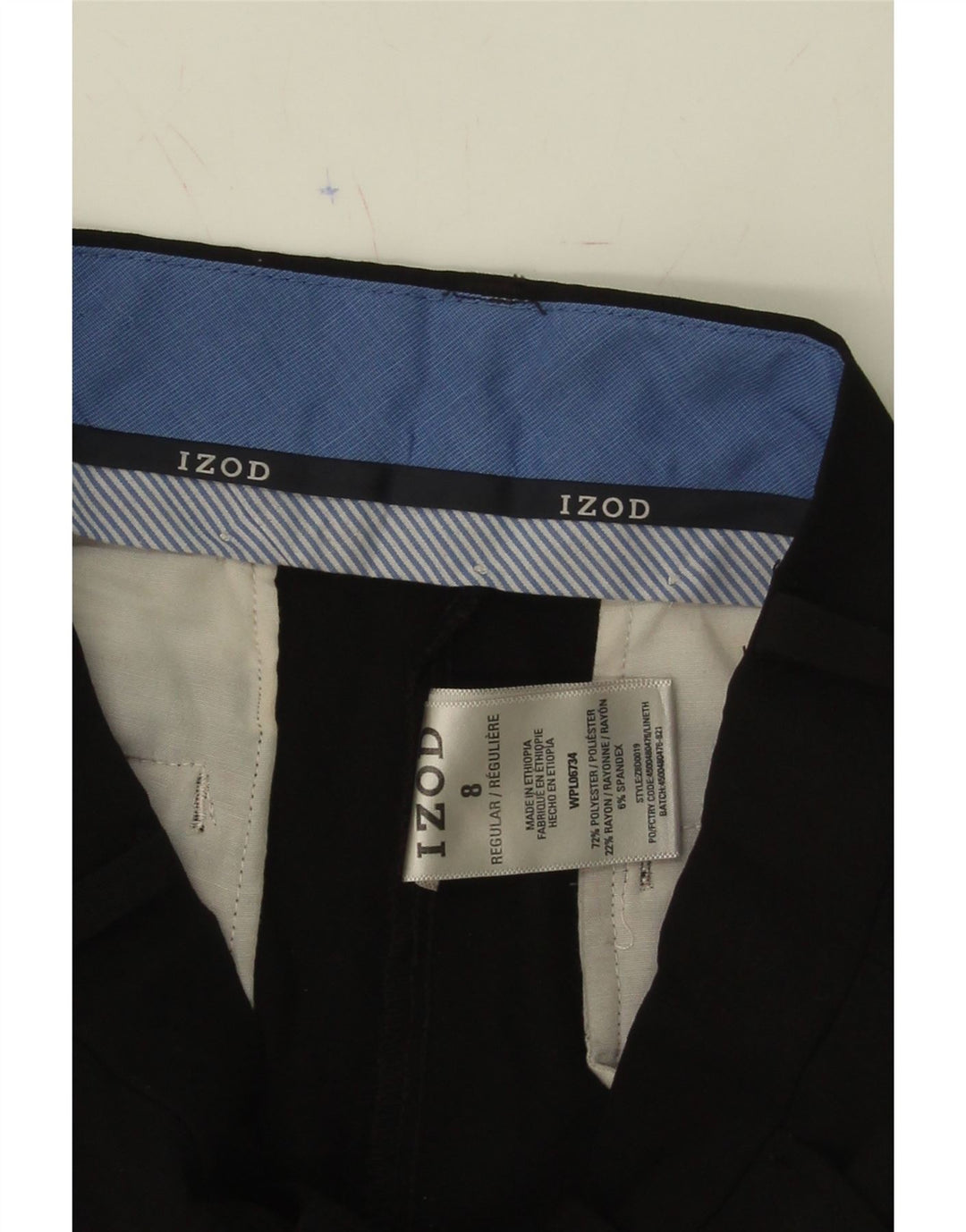 IZOD Boys Straight Chino Trousers 7-8 Years W23 L22 Black Polyester Vintage Izod and Second-Hand Izod from Messina Hembry 