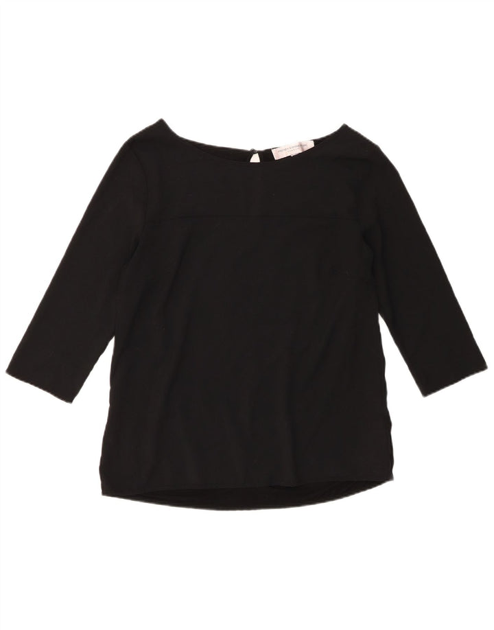 French Connection Womens 3/4 Sleeve Blouse Top UK 12 Medium Black Polyester