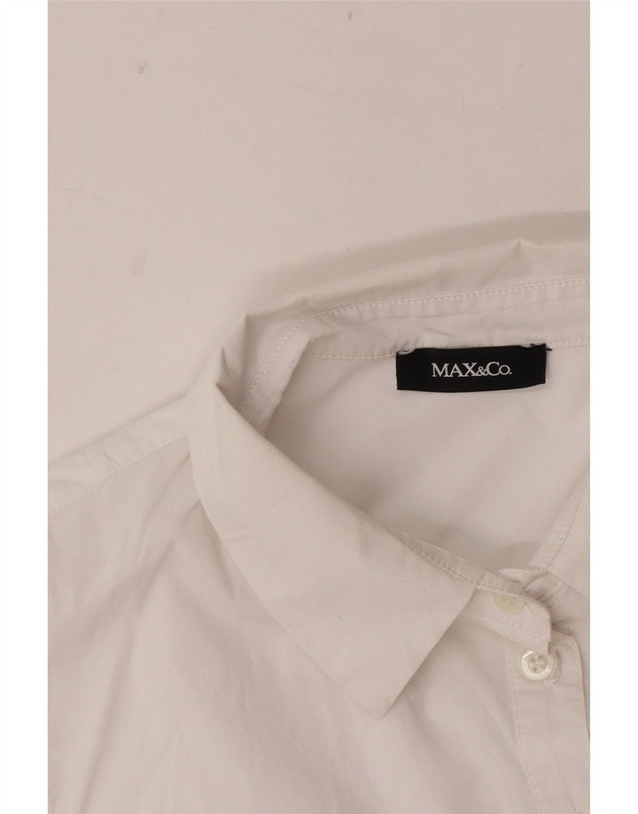 Max & Co. Womens Crop Sleeveless Shirt Blouse UK 12 Medium White