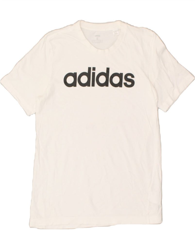 ADIDAS Mens Graphic T-Shirt Top Small White Cotton | Vintage Adidas | Thrift | Second-Hand Adidas | Used Clothing | Messina Hembry 