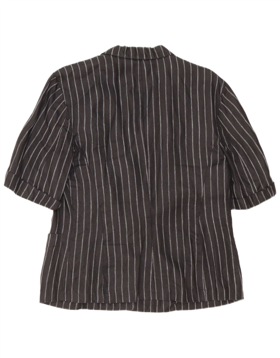 Max Mara Womens 2 Button Blazer Jacket UK 14 Medium Black Pinstripe
