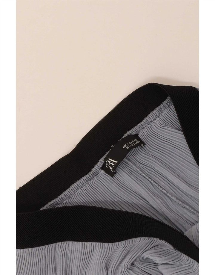 Zara Womens Cullotes Cropped Trousers Small W26 L22 Blue