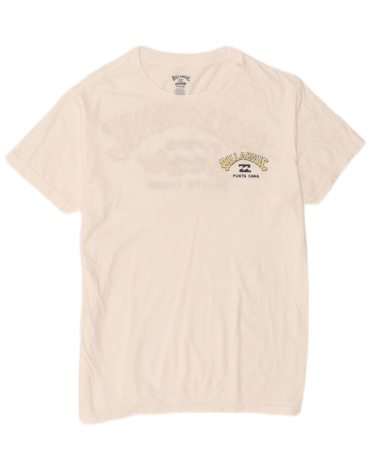 Billabong Mens Graphic T-Shirt Top Medium White Cotton