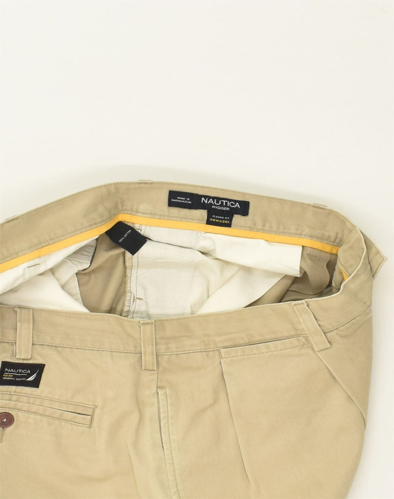 NAUTICA Mens Rigger Straight Classic Fit Chino Trousers W38 L24 Beige | Vintage Nautica | Thrift | Second-Hand Nautica | Used Clothing | Messina Hembry 