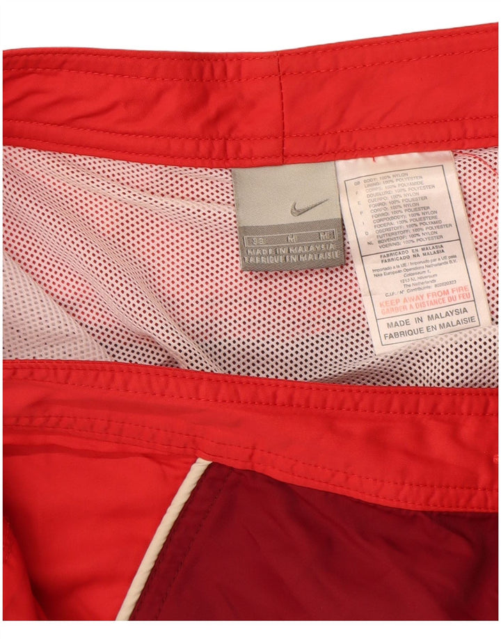 Nike Mens Swimming Shorts Medium Red Colourblock Nylon