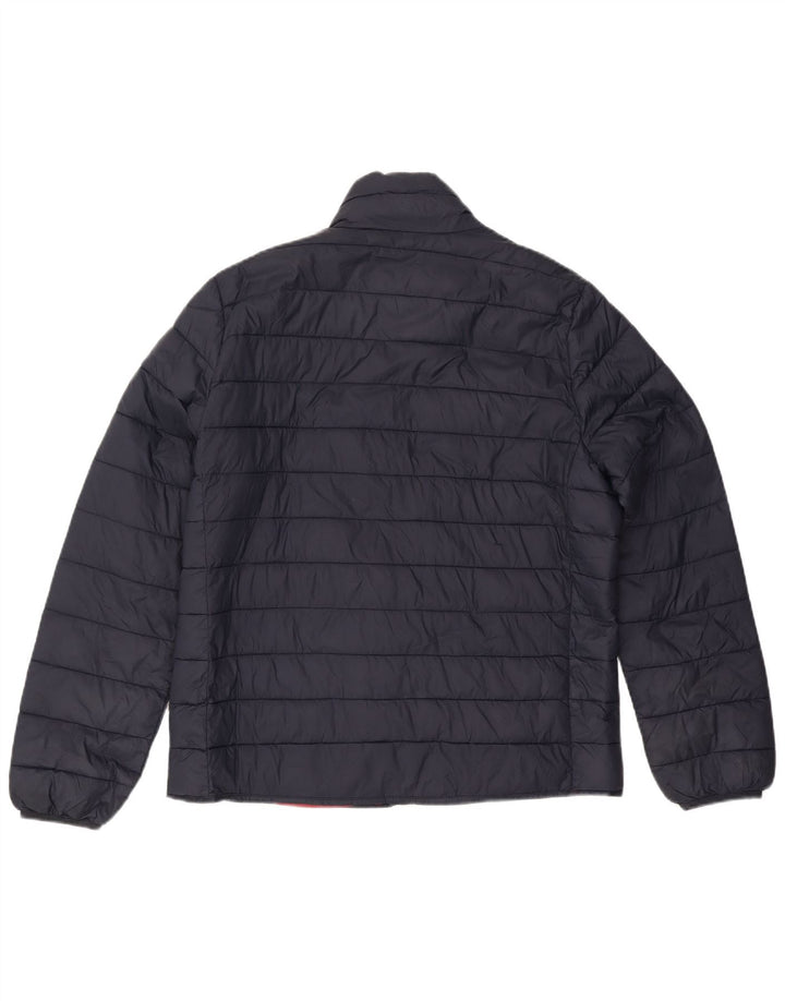 CREW CLOTHING Mens Padded Jacket UK 38 Medium Navy Blue Nylon