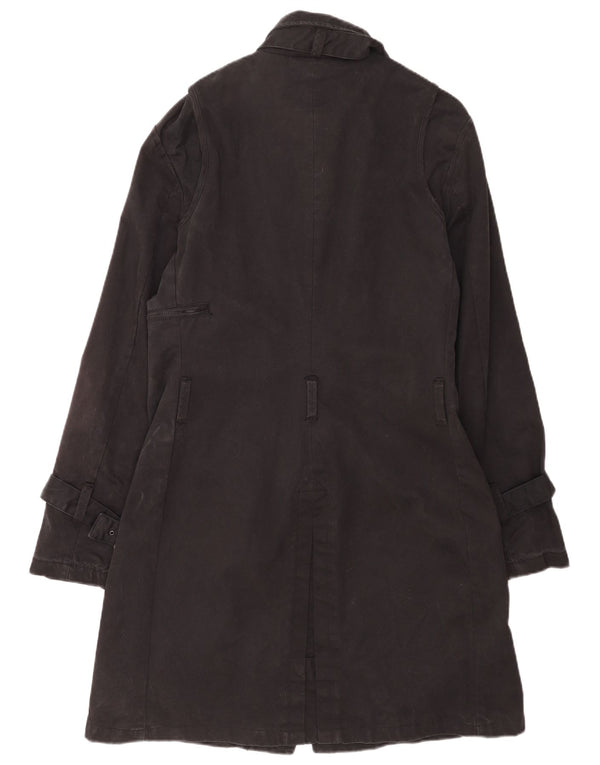 G-Star Mens Trench Coat UK 42 XL Black Cotton