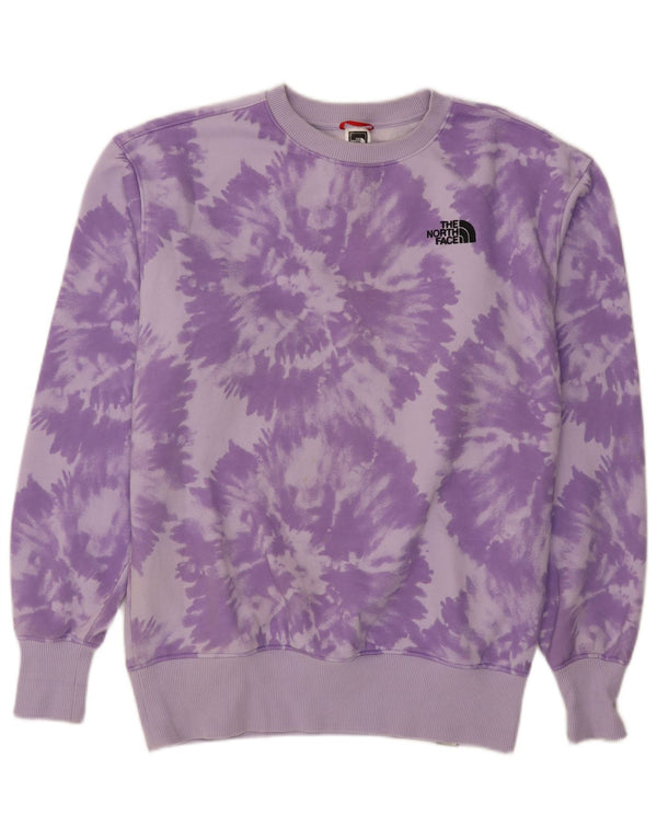 The North Face Womens Loose Fit Sweatshirt Jumper UK 18 XL Purple Tie Dye