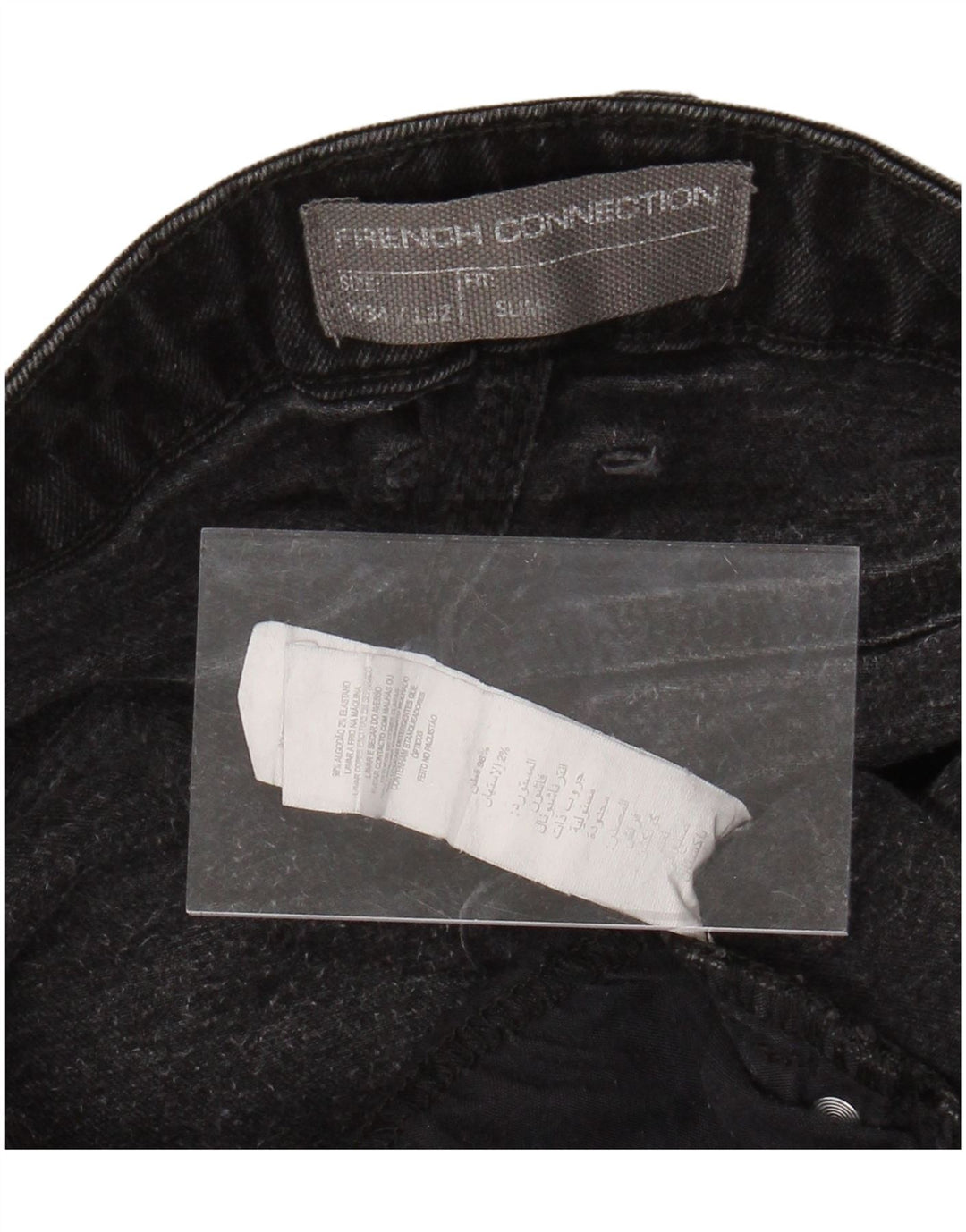 FRENCH CONNECTION Mens Slim Jeans W34 L29 Black Cotton