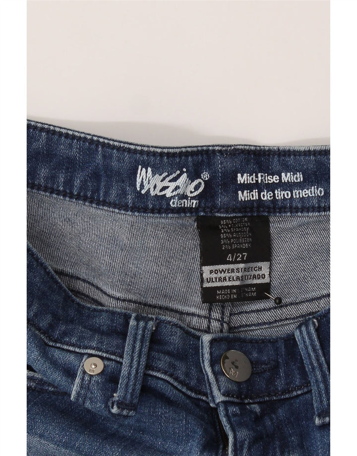 MOSSIMO Womens Mid Rise Denim Shorts US 4 Small W27  Navy Blue Cotton Vintage Mossimo and Second-Hand Mossimo from Messina Hembry 