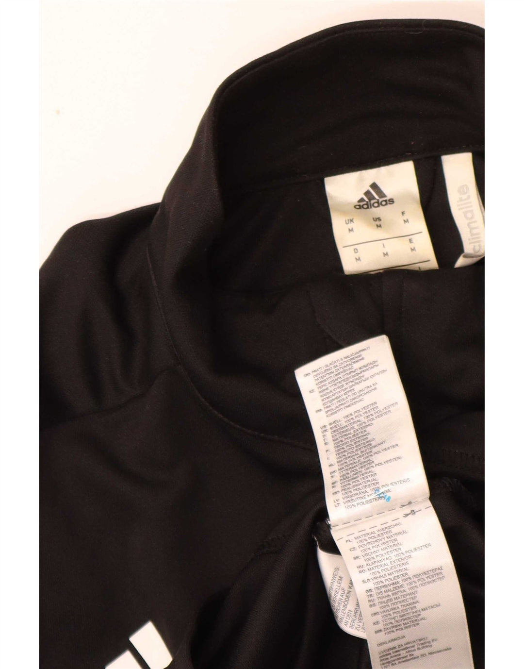 Adidas Mens Climalite Tracksuit Top Jacket Medium Black Polyester