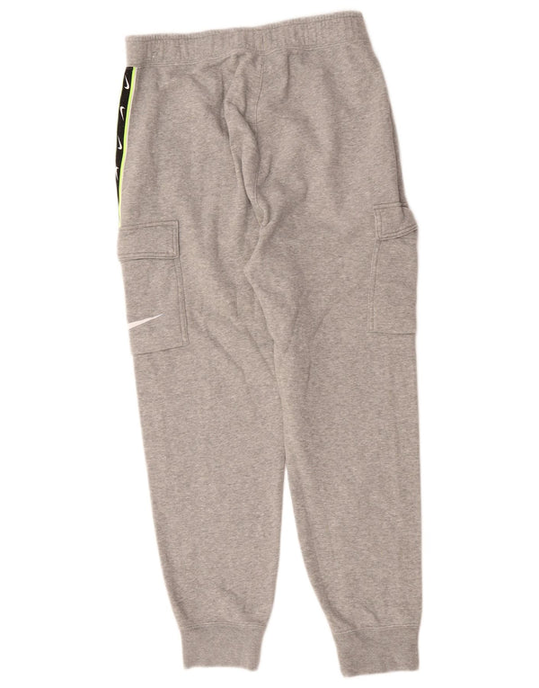 NIKE Mens Graphic Cargo Tracksuit Trousers Medium  Grey Colourblock Cotton