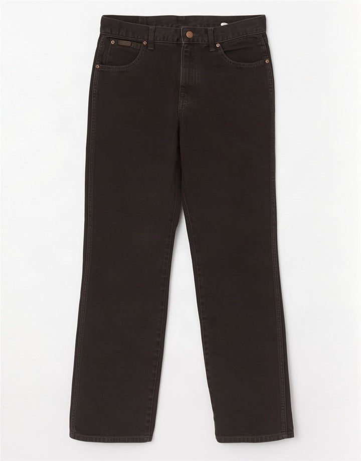 Wrangler Mens Texas Straight Jeans W32 L32 Black Cotton