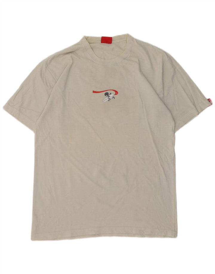 Saltrock Mens Graphic T-Shirt Top Large Off White Cotton