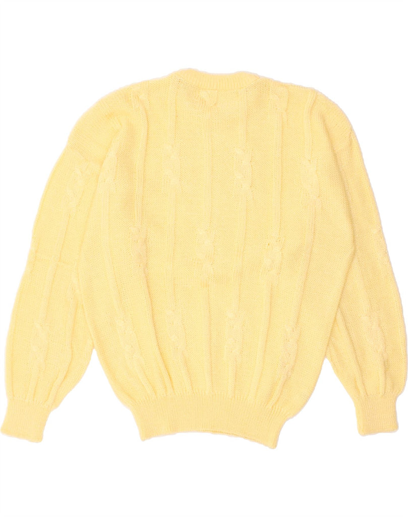 VINTAGE Womens Crew Neck Jumper Sweater UK 14 Large Yellow | Vintage Vintage | Thrift | Second-Hand Vintage | Used Clothing | Messina Hembry 