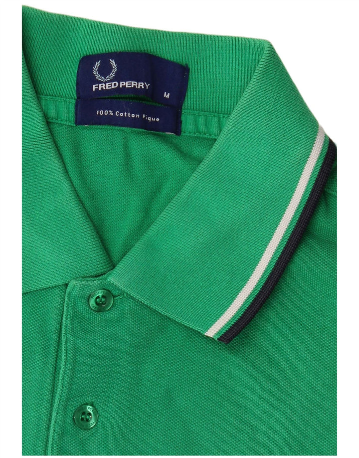 Fred Perry Mens Polo Shirt Medium Green Cotton