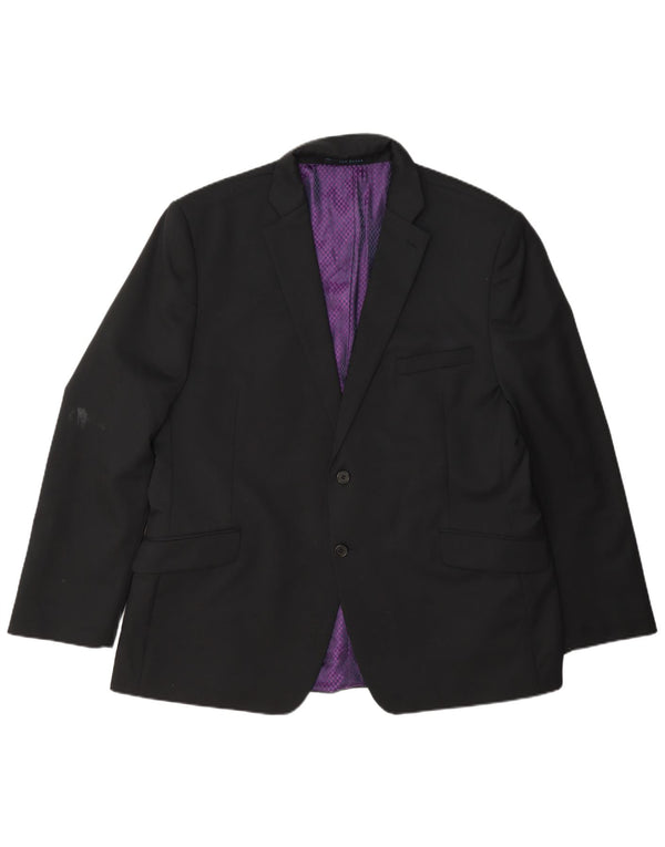 Ted Baker Mens 2 Button Blazer Jacket UK 40 Large Black Wool