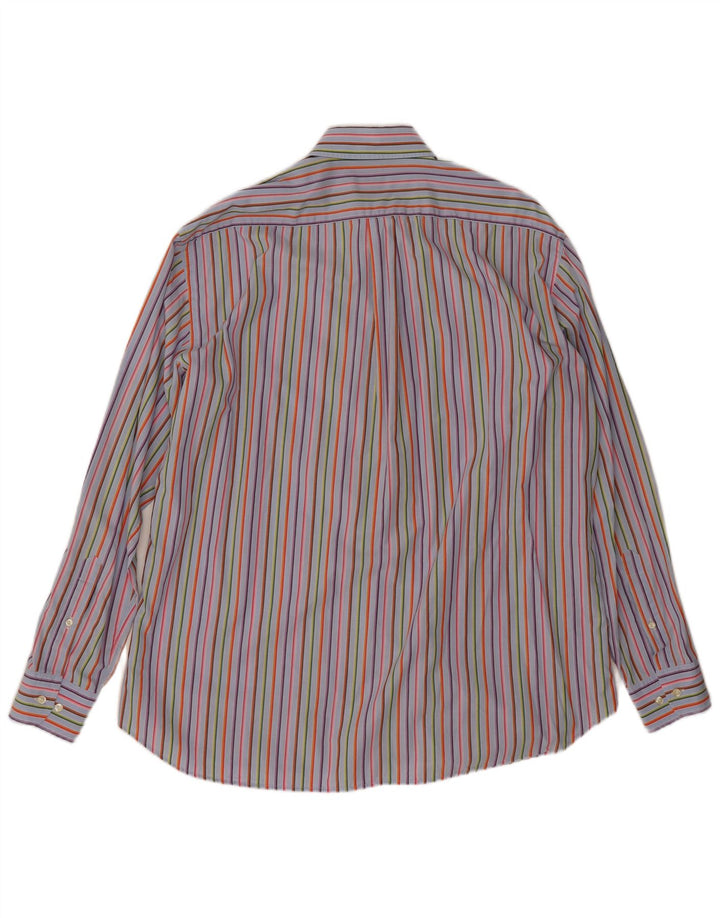 Brooksfield Mens Shirt Size 43 Large Multicoloured Striped Cotton