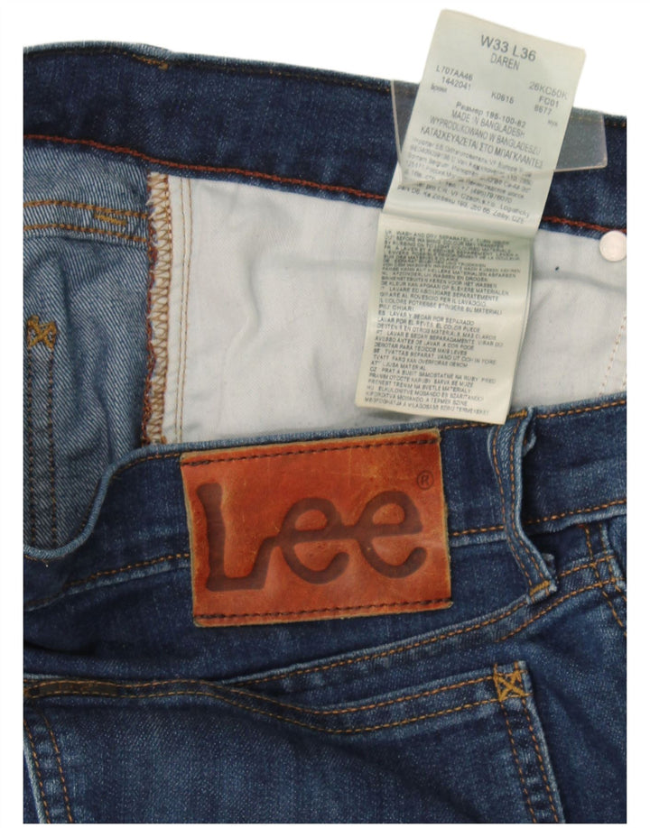 Lee Mens Daren Slim Jeans W33 L36 Blue Cotton
