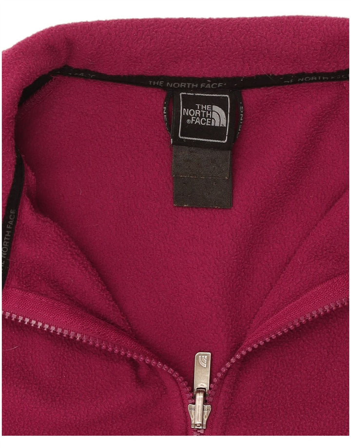 THE NORTH FACE Womens Fleece Jacket UK 16 Large Pink Polyester