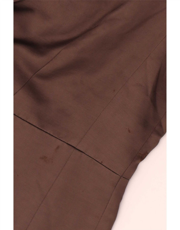 Fenn Wright Manson Womens 3/4 Sleeve Blazer Jacket UK 14 Large Brown