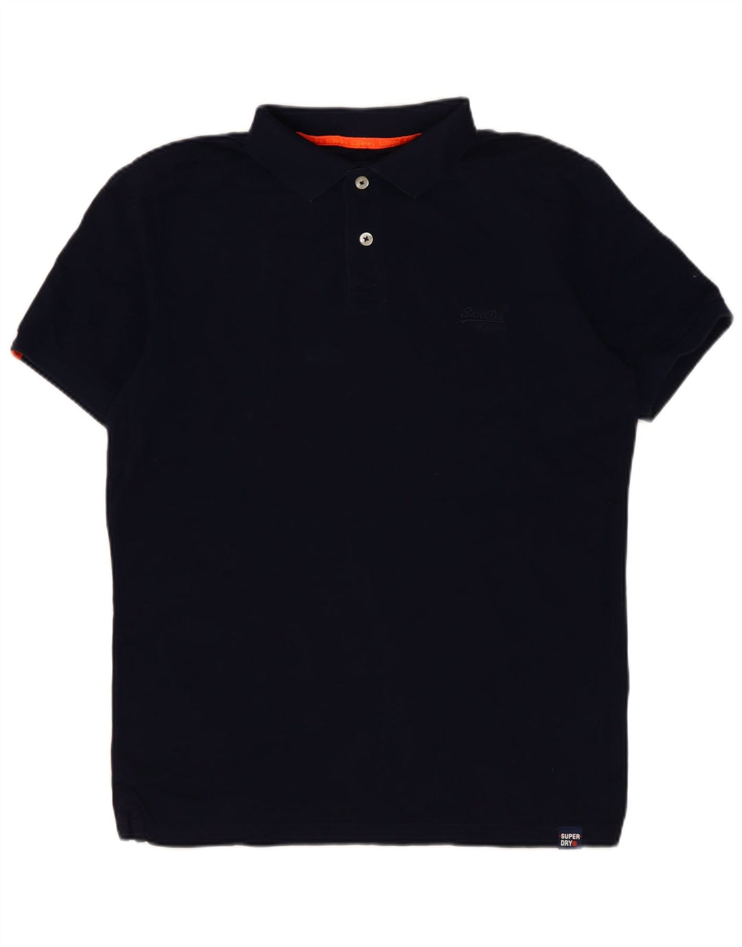 Superdry Mens Polo Shirt Small Navy Blue Cotton