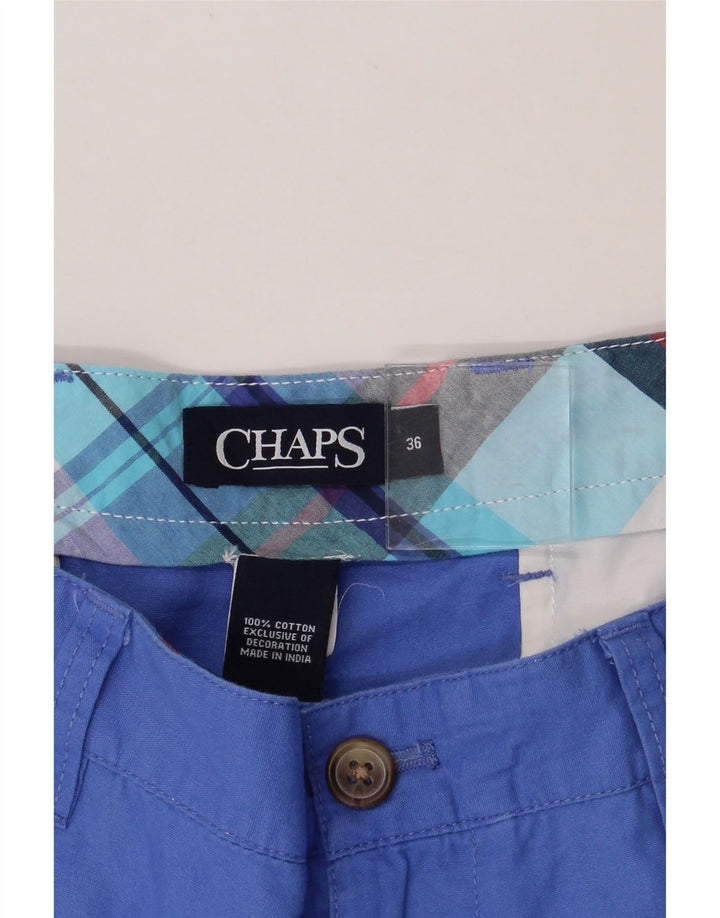 CHAPS Mens Chino Shorts W36 Large  Blue Cotton Vintage Chaps and Second-Hand Chaps from Messina Hembry 
