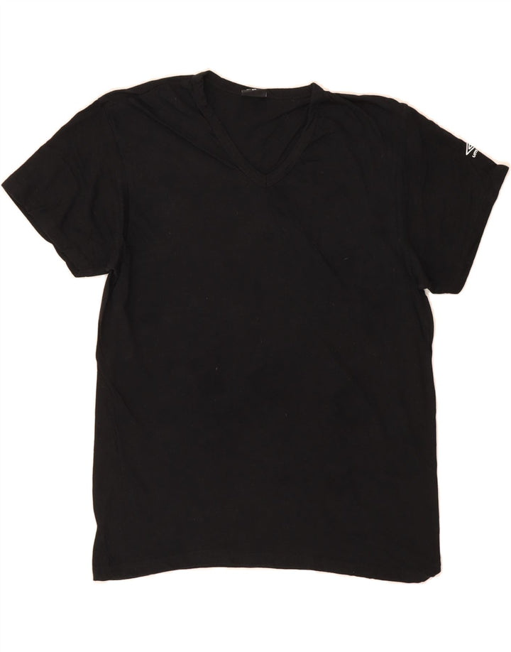 UMBRO Womens T-Shirt Top UK 14 Large Black Cotton Vintage Umbro and Second-Hand Umbro from Messina Hembry 