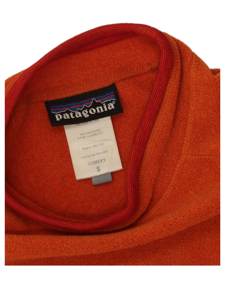 Patagonia Womens Fleece Jumper UK 10 Small Orange Polyester