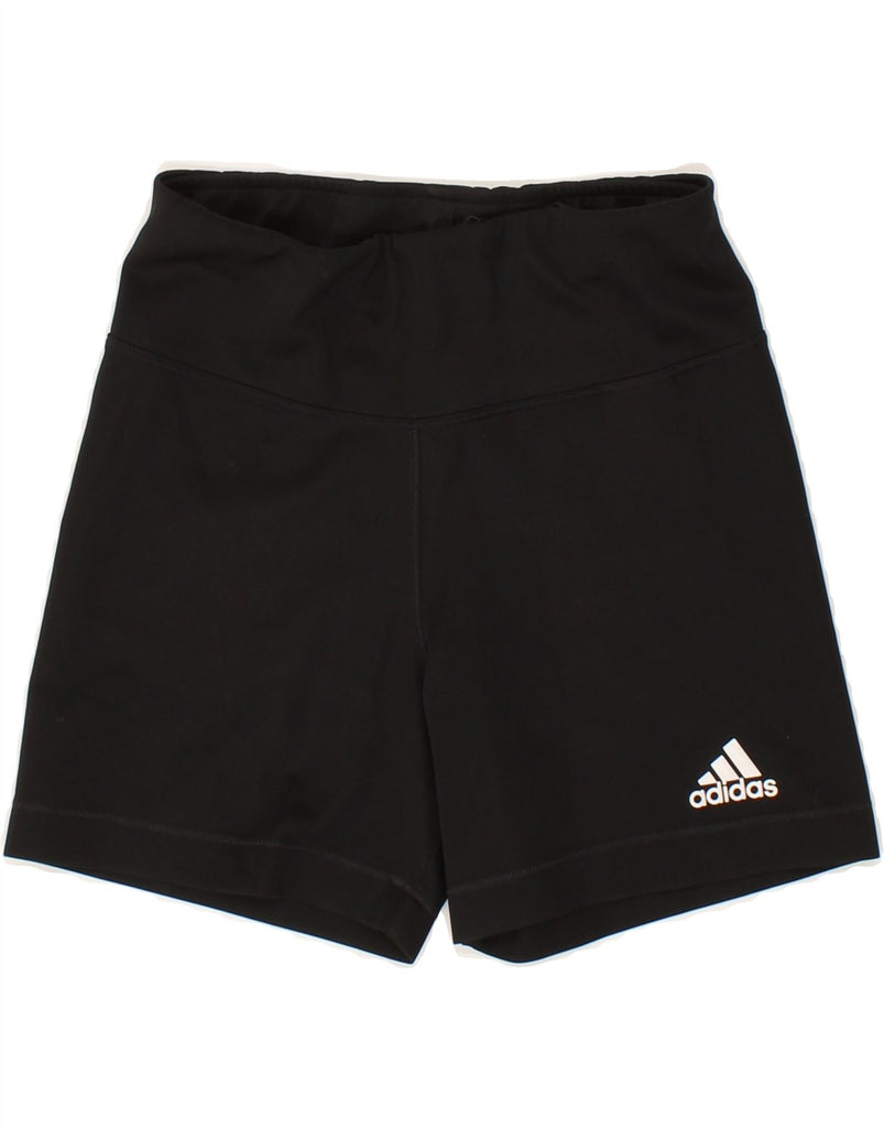 ADIDAS Girls Climalite Graphic Sport Shorts 13-14 Years Large Black | Vintage Adidas | Thrift | Second-Hand Adidas | Used Clothing | Messina Hembry 