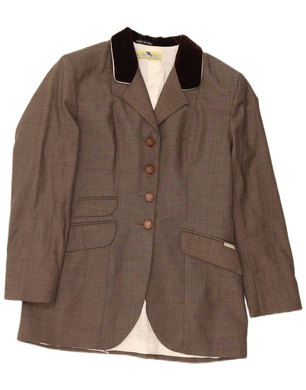 ALESSANDRO ALBANESE Womens Riding Blazer Jacket IT 44 Medium Brown