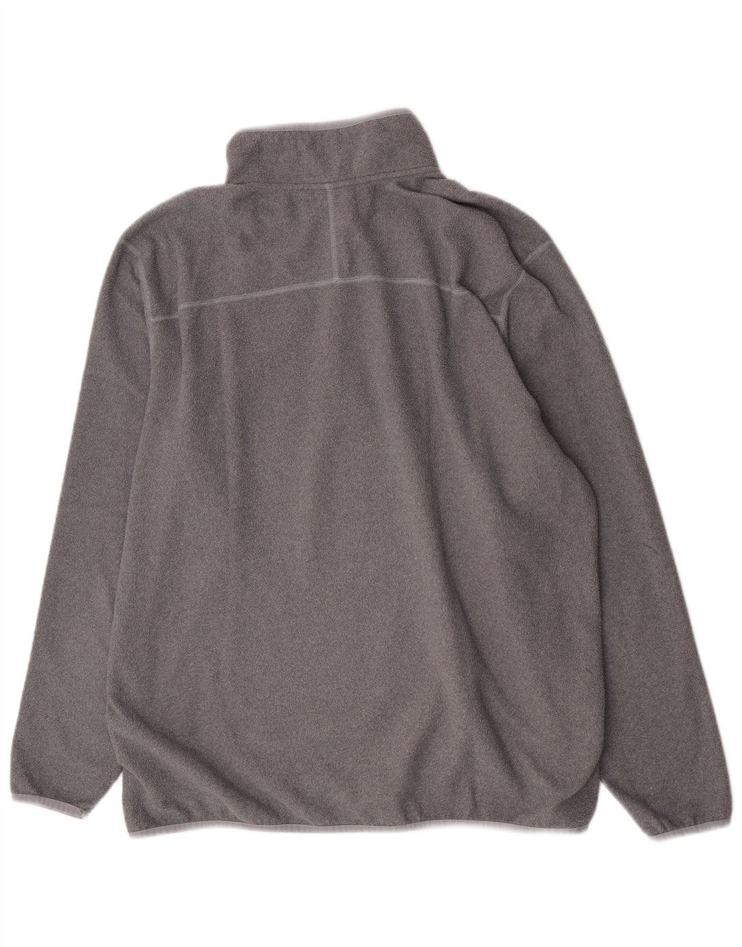 The North Face Mens Zip Neck Fleece Jumper 2XL Grey Polyester