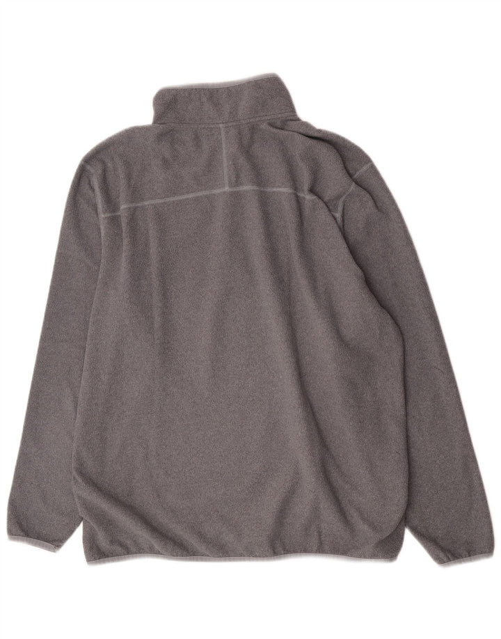 The North Face Mens Zip Neck Fleece Jumper 2XL Grey Polyester