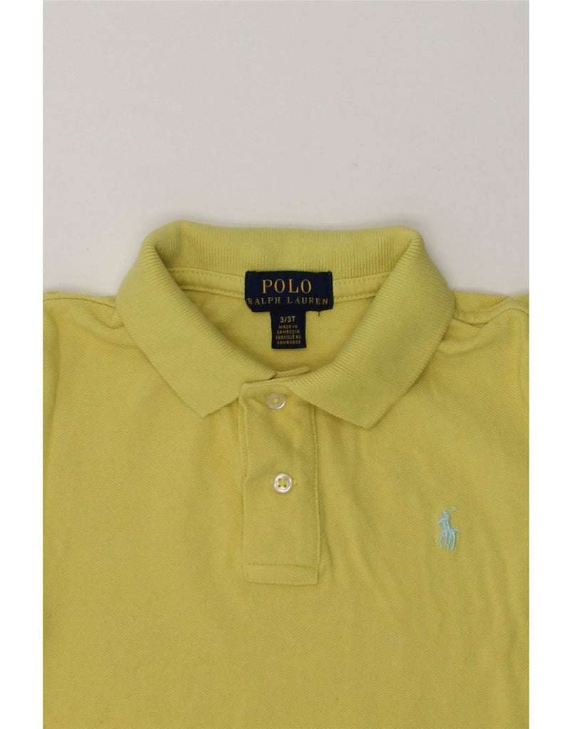 POLO RALPH LAUREN Boys Polo Shirt 2-3 Years Yellow Cotton | Vintage Polo Ralph Lauren | Thrift | Second-Hand Polo Ralph Lauren | Used Clothing | Messina Hembry 