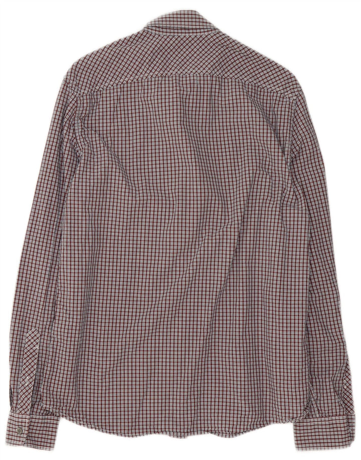 Timberland Mens Slim Fit Shirt Medium Red Gingham