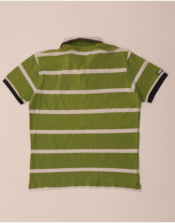 Murphy & Nye Mens Rugby Polo Shirt Large Green Striped