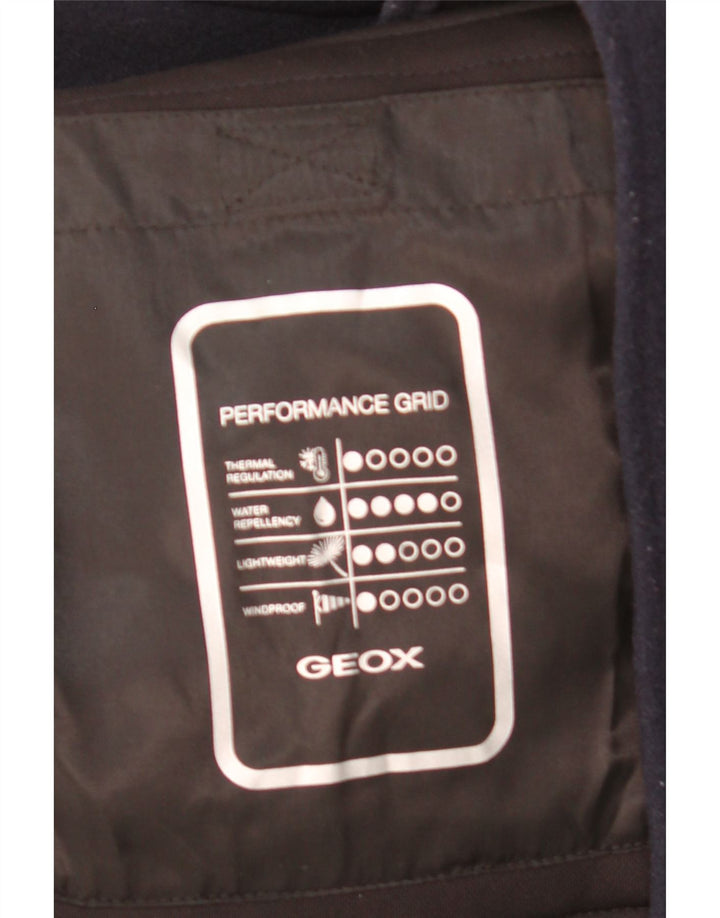 GEOX Mens Respira Utility Jacket UK 42 XL Navy Blue Wool