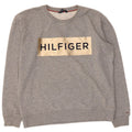Tommy Hilfiger Mens Graphic Sweatshirt Jumper Medium Grey Flecked Cotton