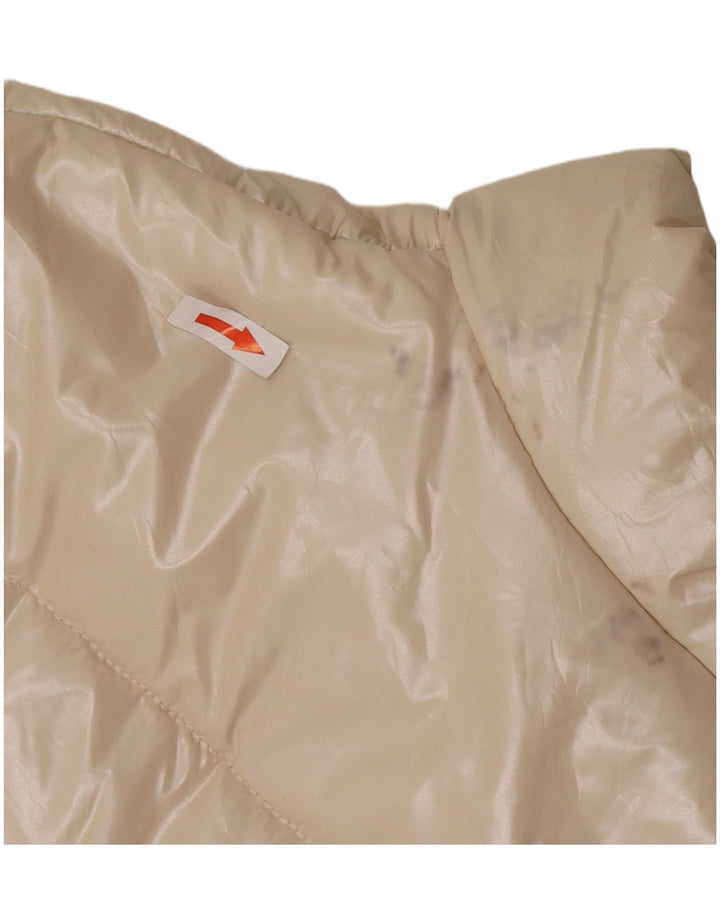 Benetton Womens Padded Jacket UK 18 XL Beige Polyamide
