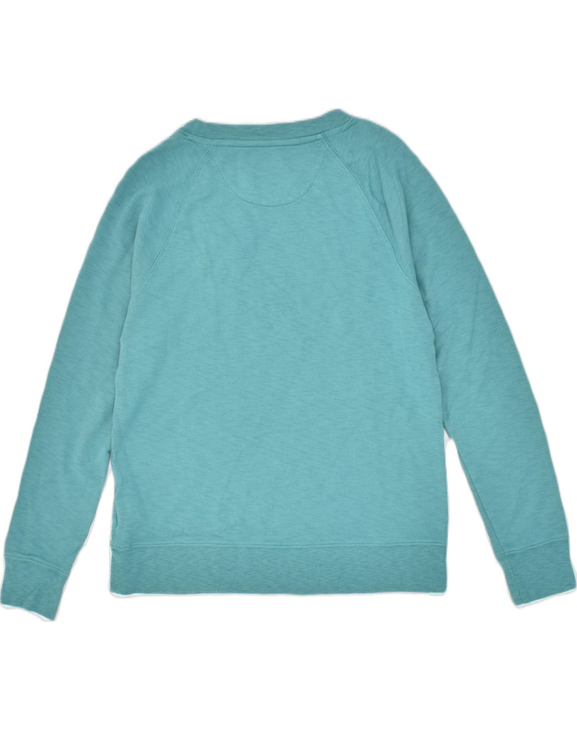 L.L.BEAN Womens Sweatshirt Jumper UK 10 Small Turquoise Cotton | Vintage L.L.Bean | Thrift | Second-Hand L.L.Bean | Used Clothing | Messina Hembry 