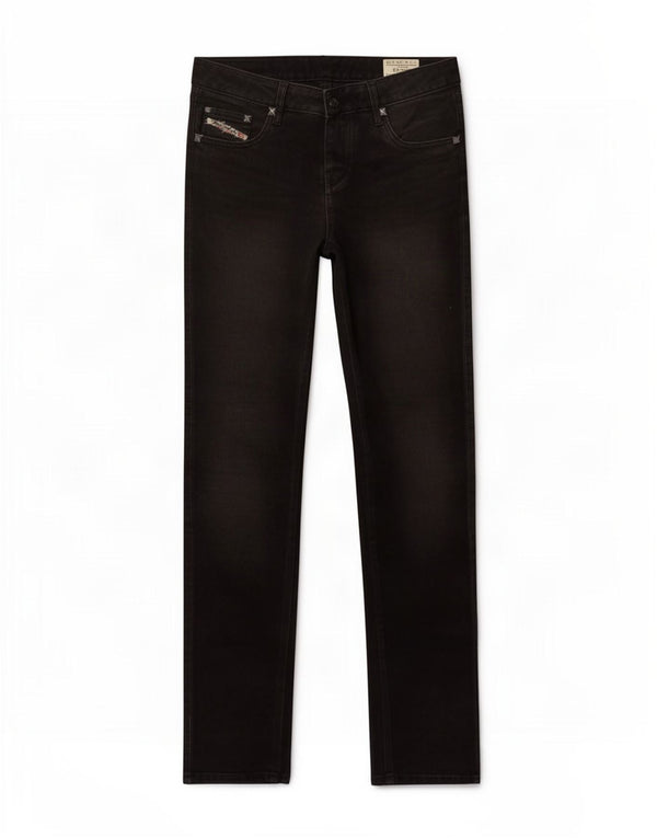 Diesel Womens Cuddy Slim Jeans W30 L31 Black Cotton