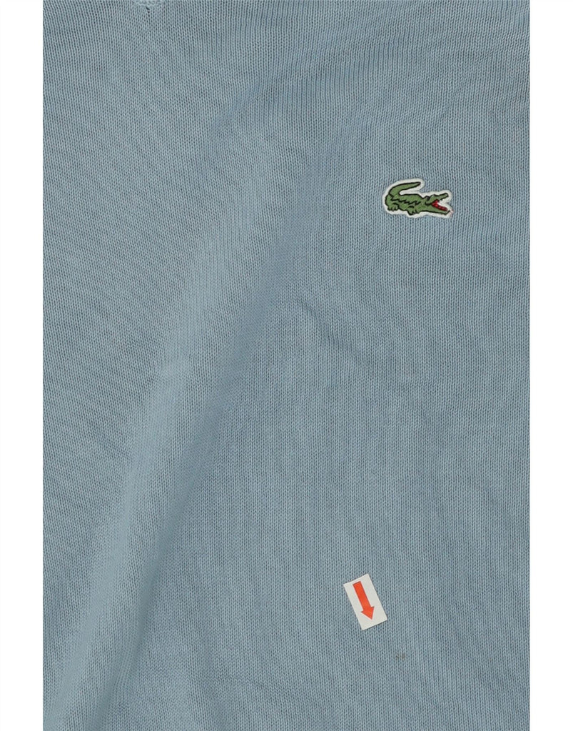 LACOSTE Mens V-Neck Jumper Sweater Size 6 XL Blue Cotton Vintage Lacoste and Second-Hand Lacoste from Messina Hembry 