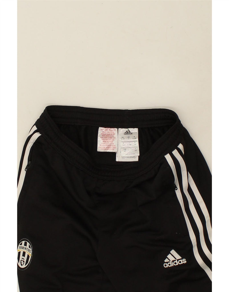 ADIDAS Boys Juventus Graphic Tracksuit Trousers Joggers 9-10 Years Black | Vintage Adidas | Thrift | Second-Hand Adidas | Used Clothing | Messina Hembry 