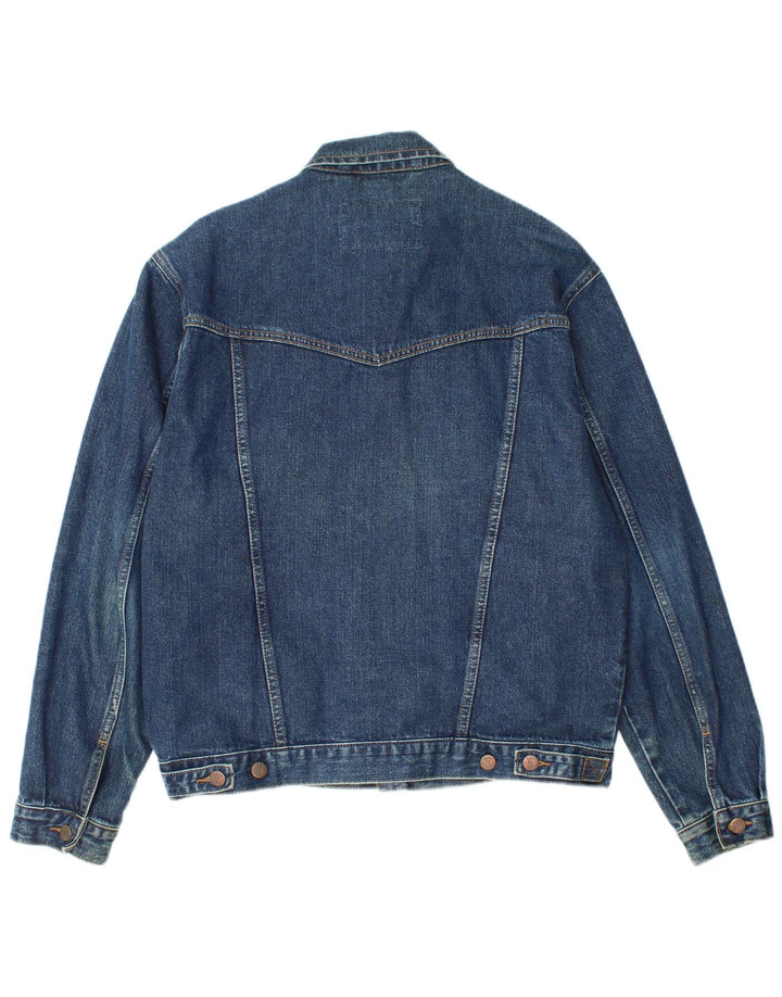Wrangler Mens Denim Jacket UK 38 Medium Blue Cotton