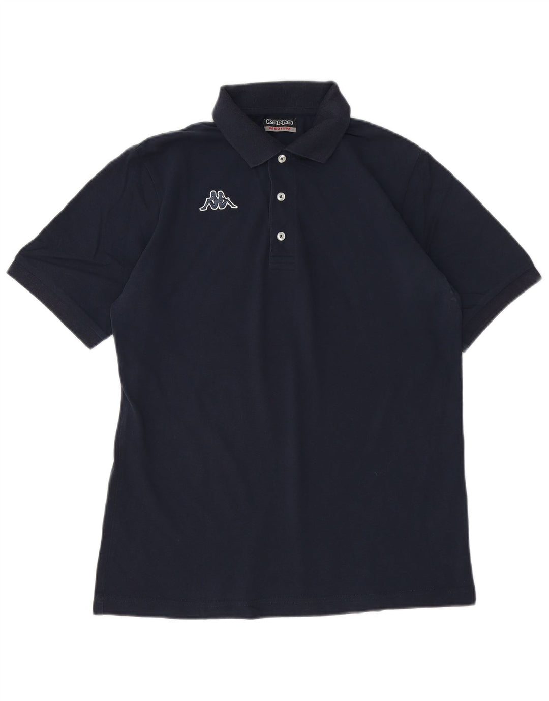Kappa Mens Polo Shirt Medium Navy Blue Cotton