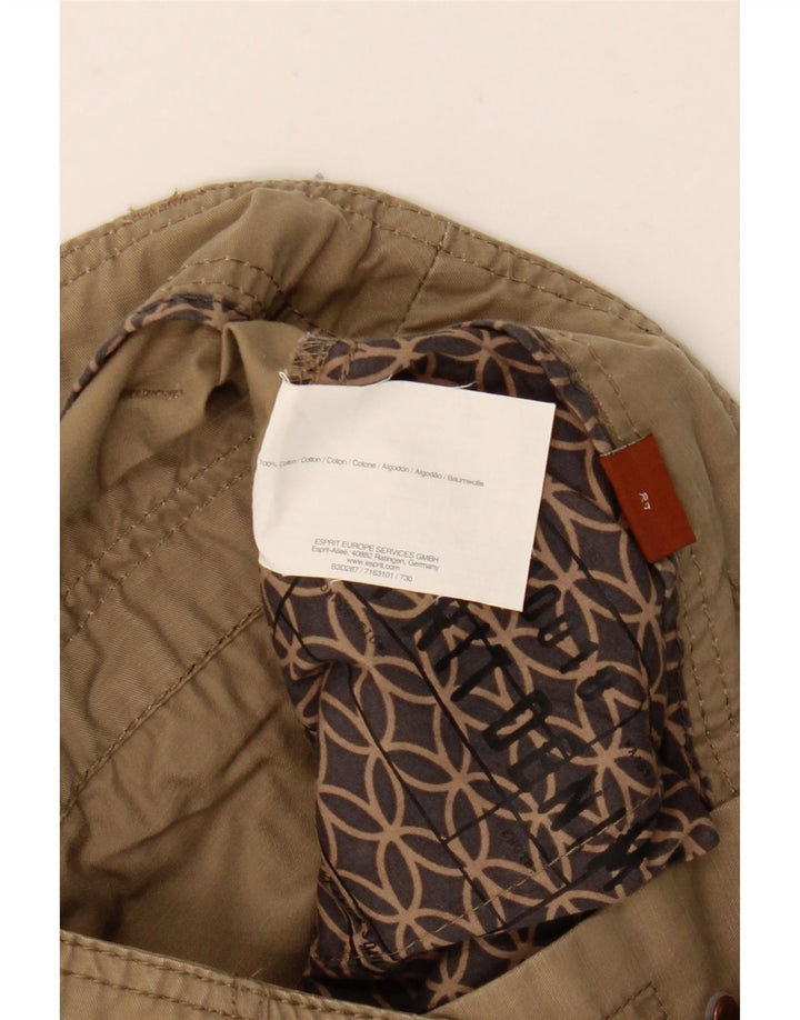 ESPRIT Mens Straight Cargo Trousers W30 L27 Beige Cotton