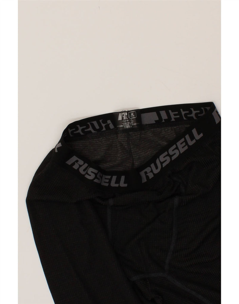 RUSSELL ATHLETIC Mens Graphic Leggings Medium  Black Polyester Vintage Russell Athletic and Second-Hand Russell Athletic from Messina Hembry 