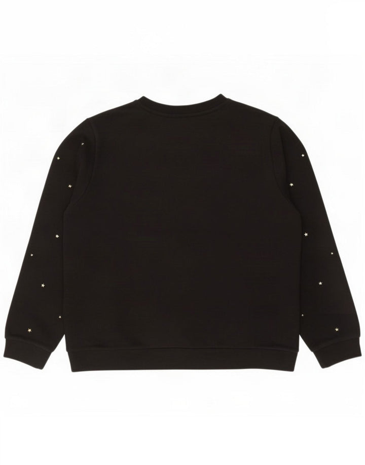 Marks & Spencer Womens Sweatshirt Jumper UK 16 Large Black Spotted