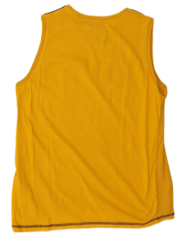 Champion Boys Graphic Vest Top 13-14 Years XL Yellow Cotton